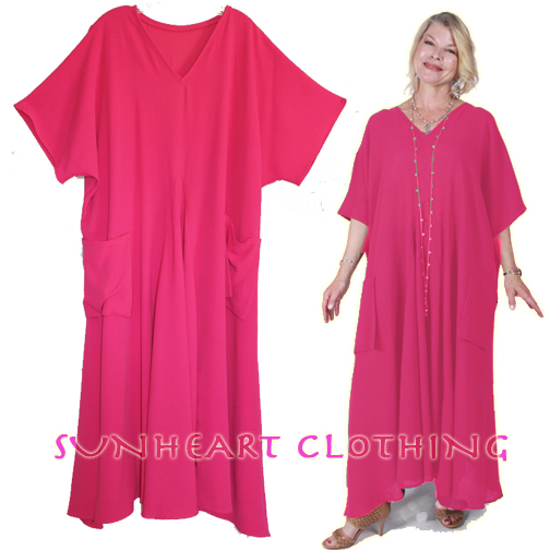 SUNHEART RAYON LAGENLOOK DRESS